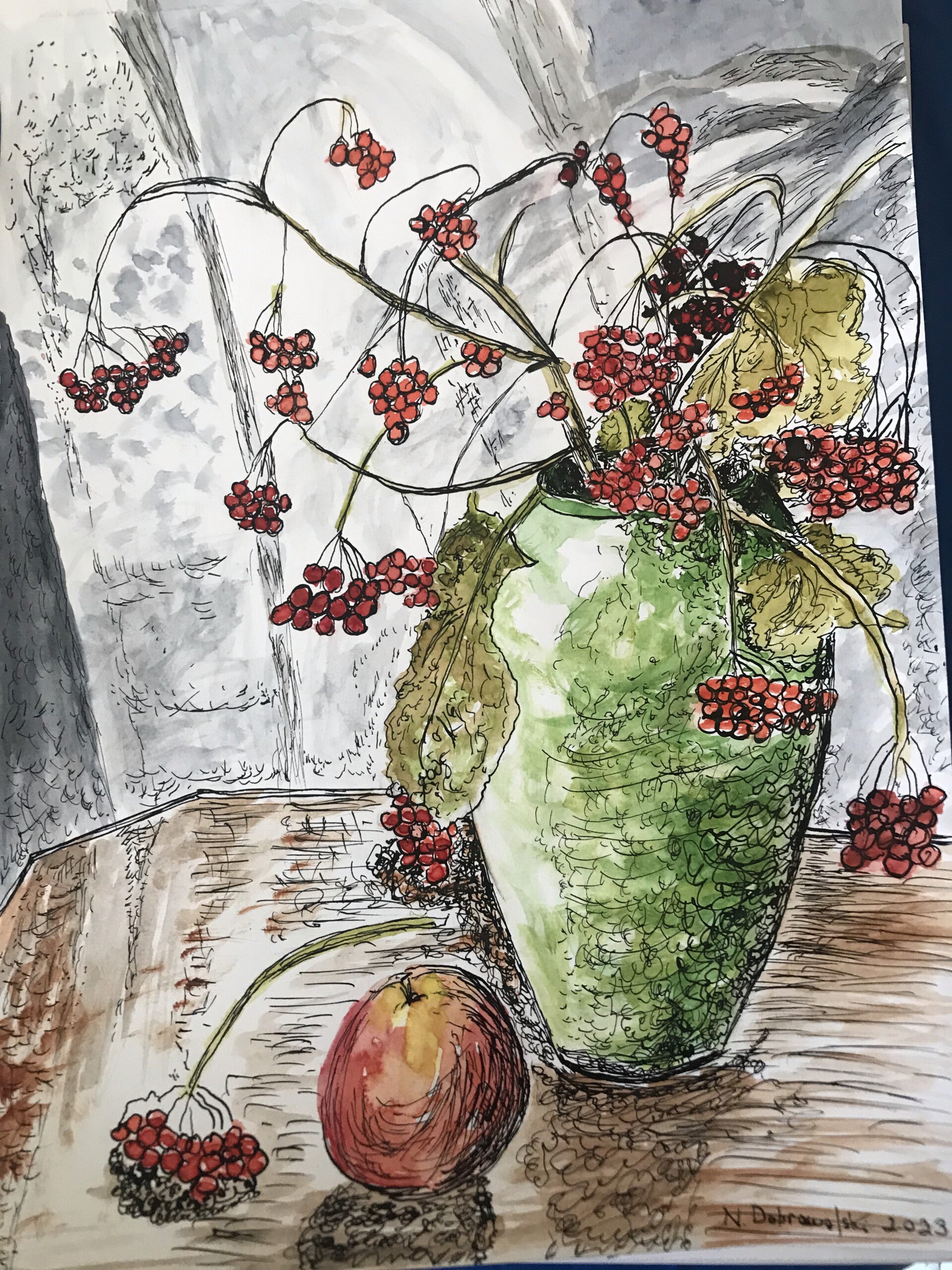 Still Life With Apple (Print)