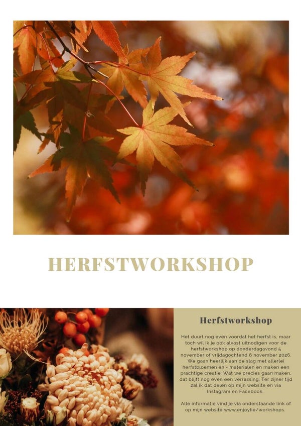 Herfst/winter  groenworkshop donderdagavond 5-11-2026 of vrijdagochtend 6-11-2026