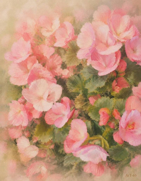 Afm. 40x60x2cm Canvas Bloemstuk Bloem 4