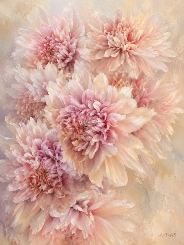 Afm. 40x60x2cm Canvas Bloemstuk Bloem 7