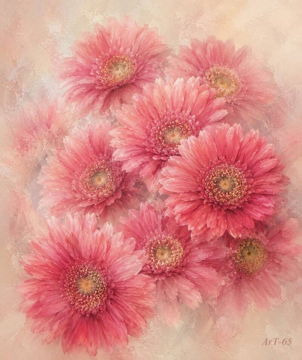 Afm. 40x60x2cm Canvas Bloemstuk Bloem 8