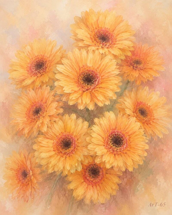 Afm. 40x60x2cm Canvas Bloemstuk Bloem 9