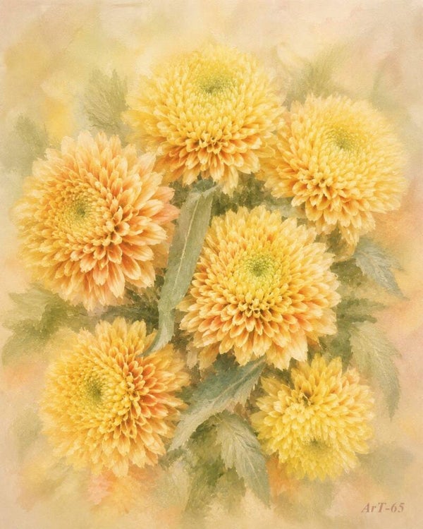 Afm. 40x60x2cm Canvas Bloemstuk Bloem 13