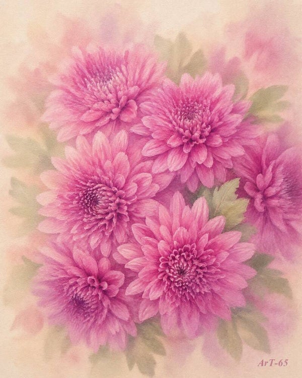 Afm. 40x60x2cm Canvas Bloemstuk Bloem 16