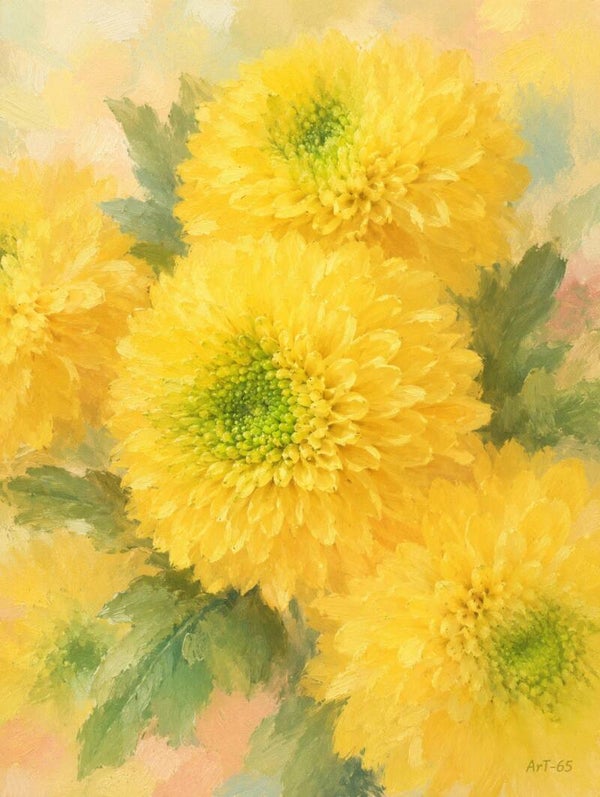 Afm. 40x60x2cm Canvas Bloemstuk Bloem 17