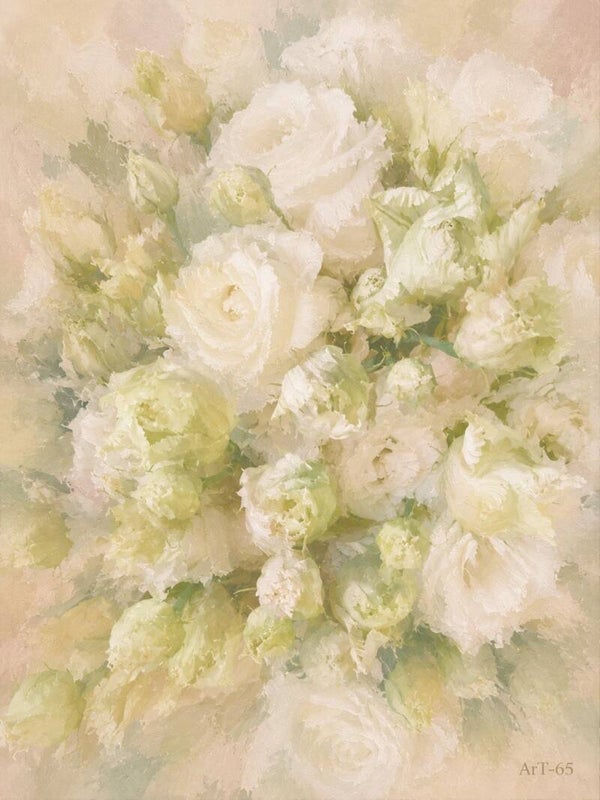 Afm. 40x60x2cm Canvas Bloemstuk Bloem 19