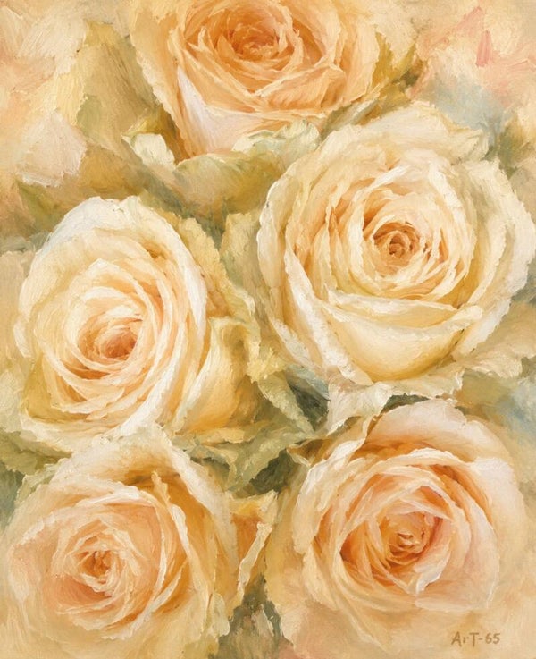 Afm. 40x60x2cm Canvas Bloemstuk Bloem 22