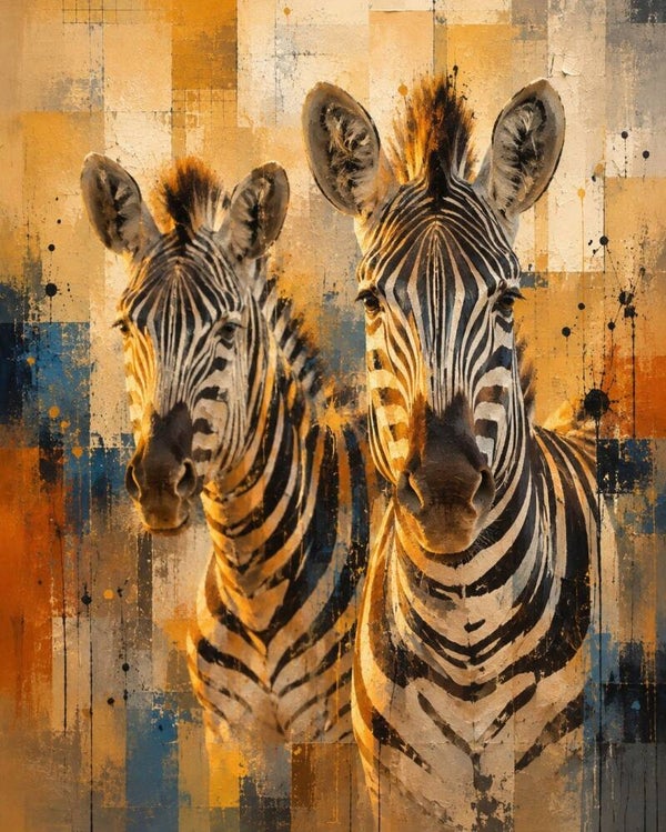 Afm. 40x30 Aluminium Abstract Zebra Front