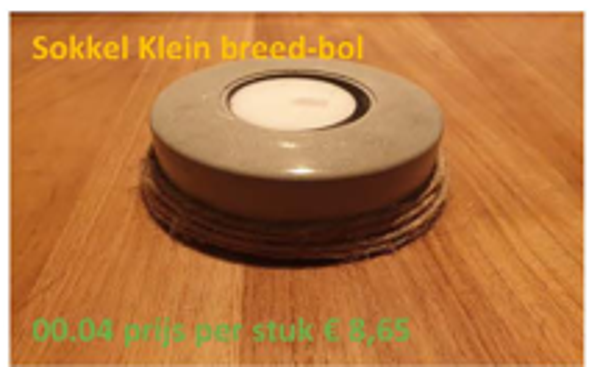 Sokkel breed met ronde kant