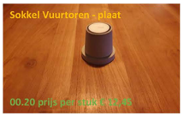 Sokkel vuurtoren met voetplaat