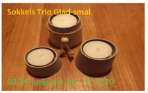Sokkels Trio smal