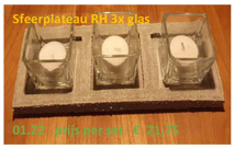 Sfeerplateau RH 3x glas
