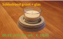 Sokkelrond groot met glas