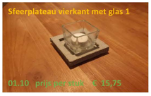 Sfeerplateau vierkant met glas