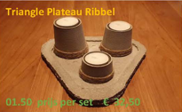 Triangel Plateau ribbel 3-tal