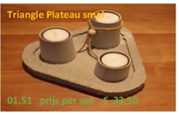Triangel Plateau smal 3-tal