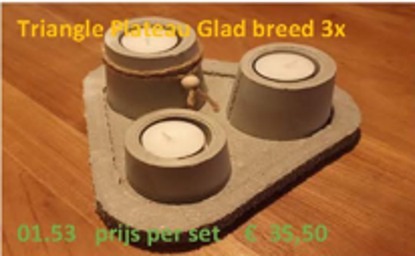 Triangel Plateau breed 3-tal