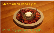 Sfeerplateau met rond glas