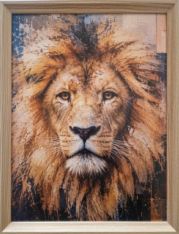 Afm. 320x420 Abstract Leeuw Front