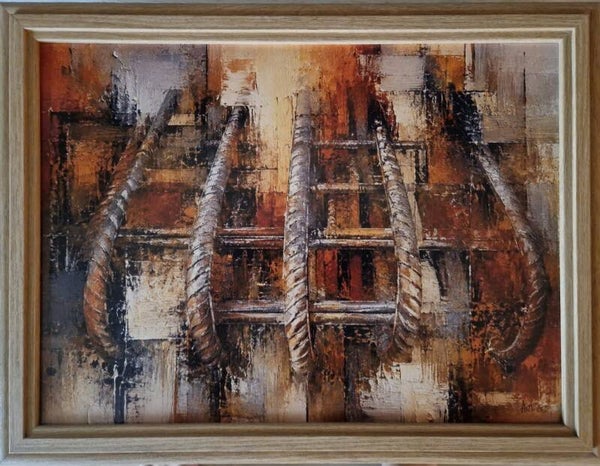 Afm. 45x35x3cm Abstract Staal 5