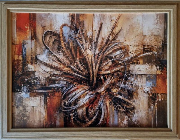 Afm. 45x35x3cm Abstract Staal
