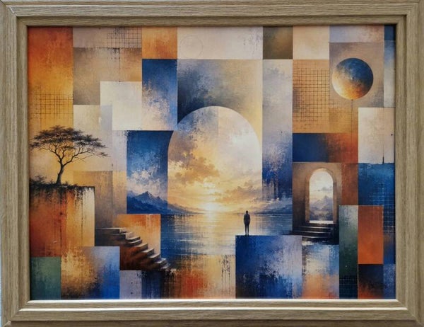Afm. 45x35x3cm Abstract Surreëel Aanschouwd