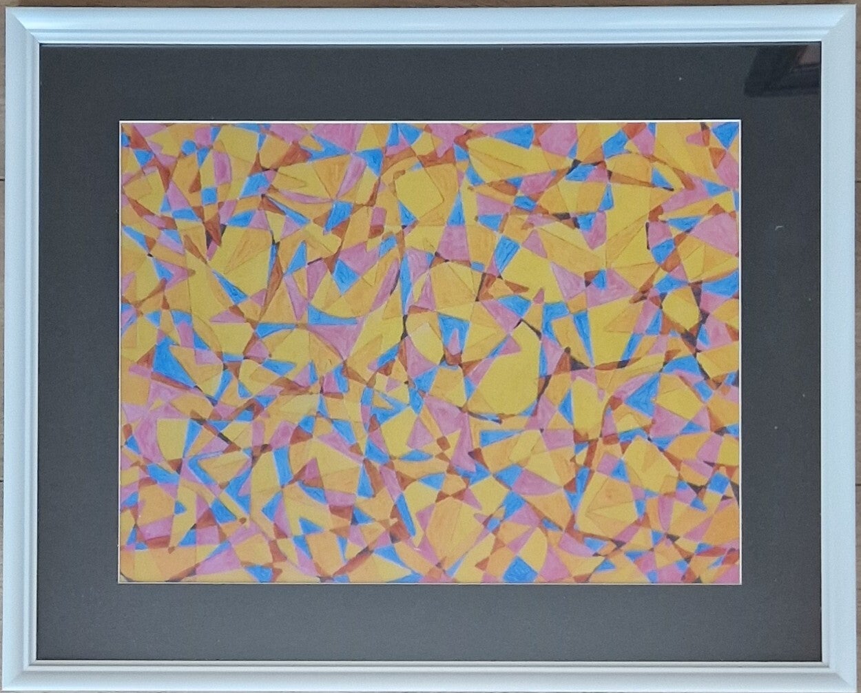 Hersenpan Foto copy witte glans lijst  43x53