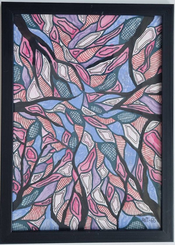 Kleurrijke boom Blauwlicht - Zwart