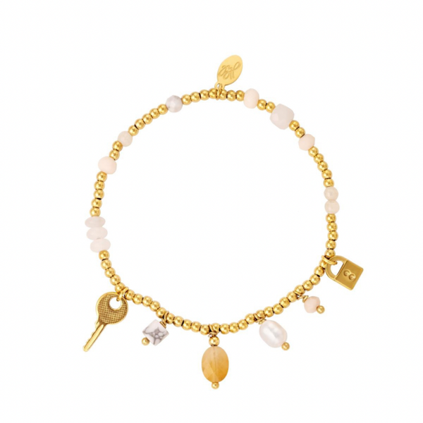 Bedel/kralen armband