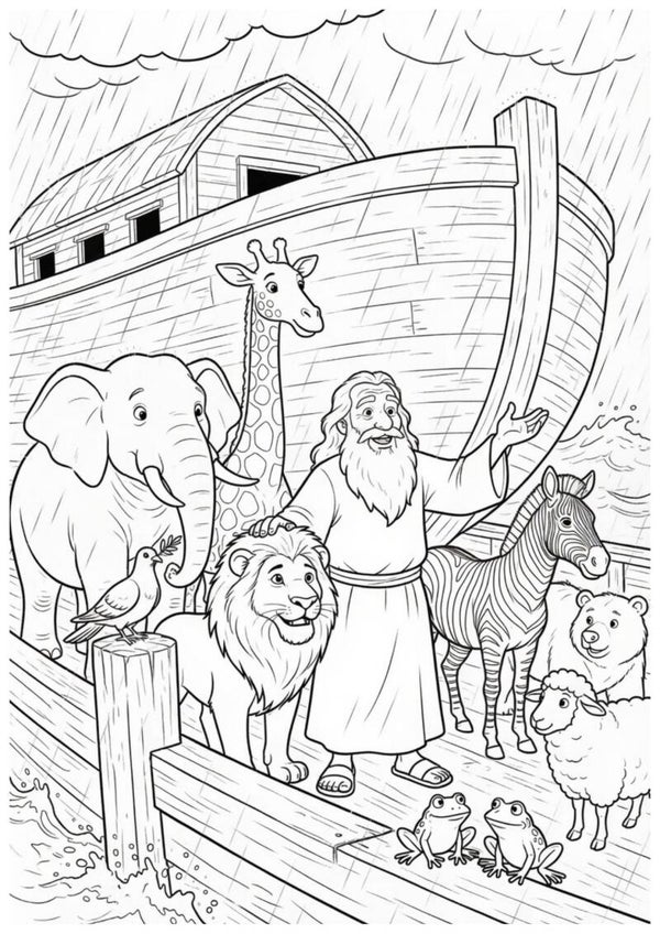 Noah går ombord i arken