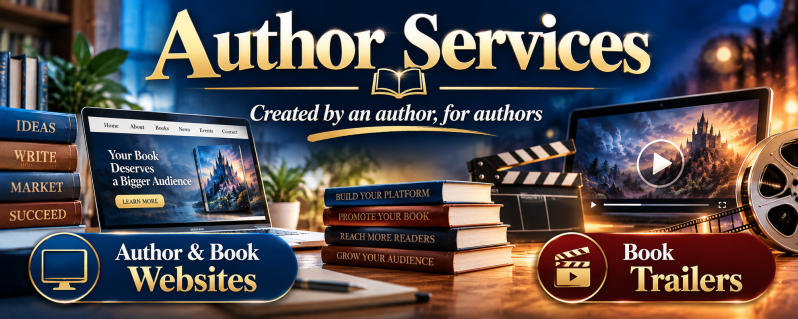 Author Sevices - "Created by an author, for authors". Author & Book Websites. Book Trailers.