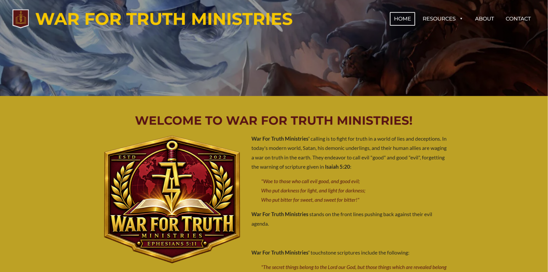 War For Truth Ministries Portfolio Image