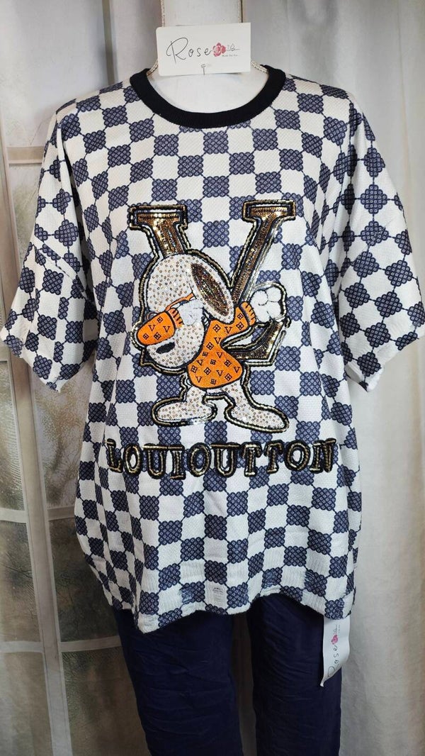 Tshirt "LV" ROSE, Gr. onesize