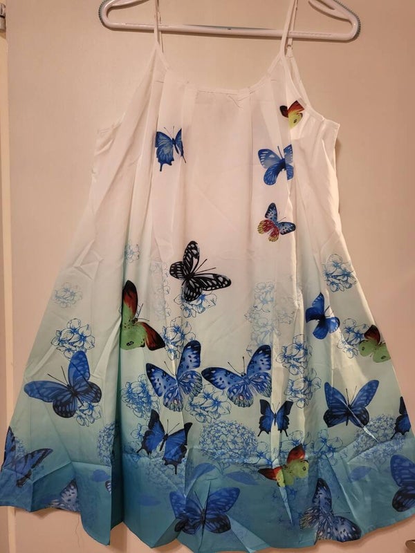 Sommerkleid mit Schmetterlingen, Gr. L