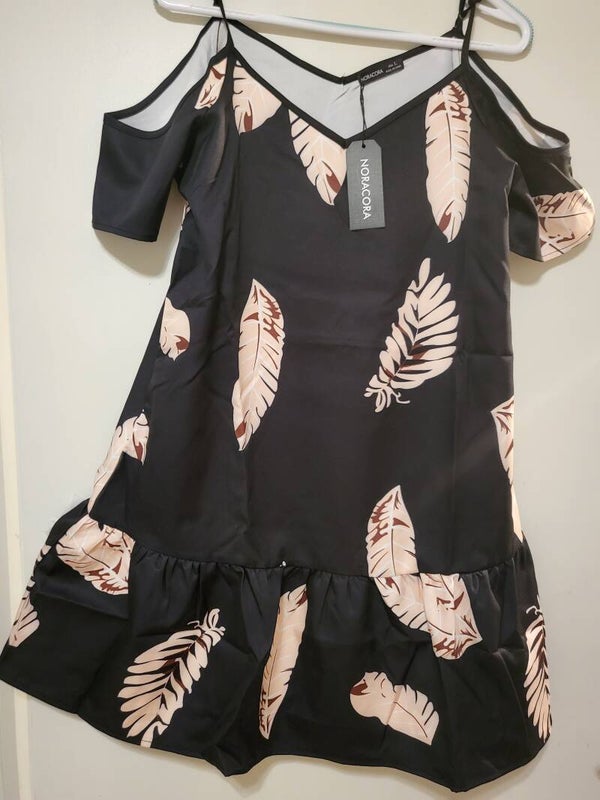 Sommerkleid mit Federprint, Gr. L