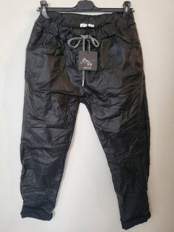Hose schwarz schimmernd, Gr. 38 - 42/44