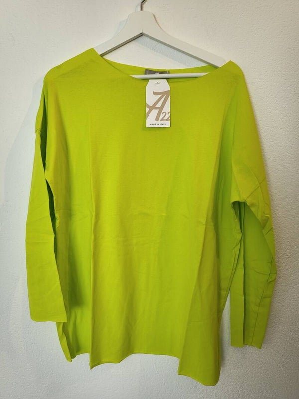 Shirt uni neon gelb/grün, Gr. bis 42/44