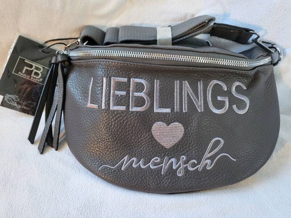 Brust- & Bauchtasche schwarz "Lieblingsmensch" - 1x verfügbar
