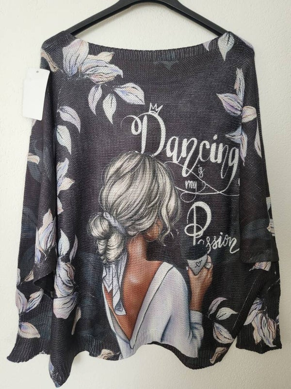 Shirt mit Frauenmotiv dancing, Gr. bis 42/44 - 1x verfügbar in dieser Grösse
