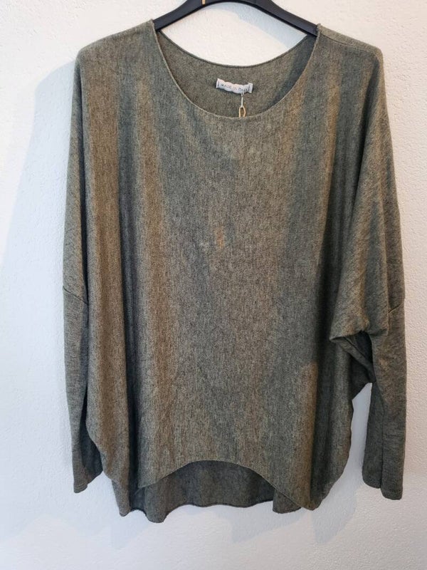 Pullover olivgrün, Gr. 36 - 42