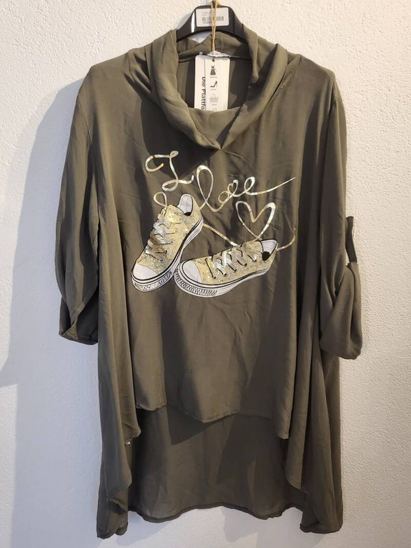 Longshirt khaki, Gr. 36 - 42 - 1x verfügbar