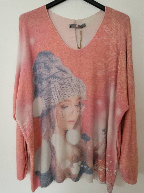 Shirt rosa "Winter", Gr. 36 - 42, 1x verfügbar