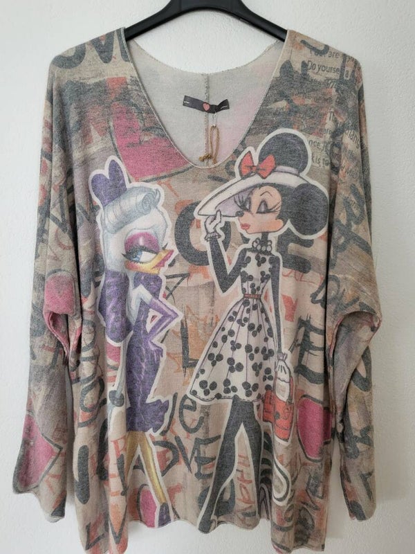 Shirt farbig "Comic", Gr. 36 - 42, 1x verfügbar