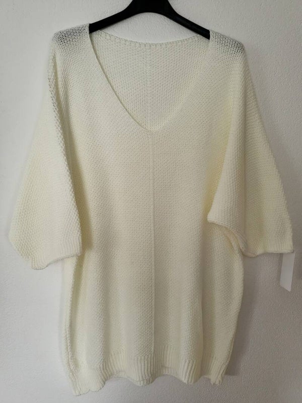 Strickpullover weiss, Gr. 36 - 42, 1x verfügbar