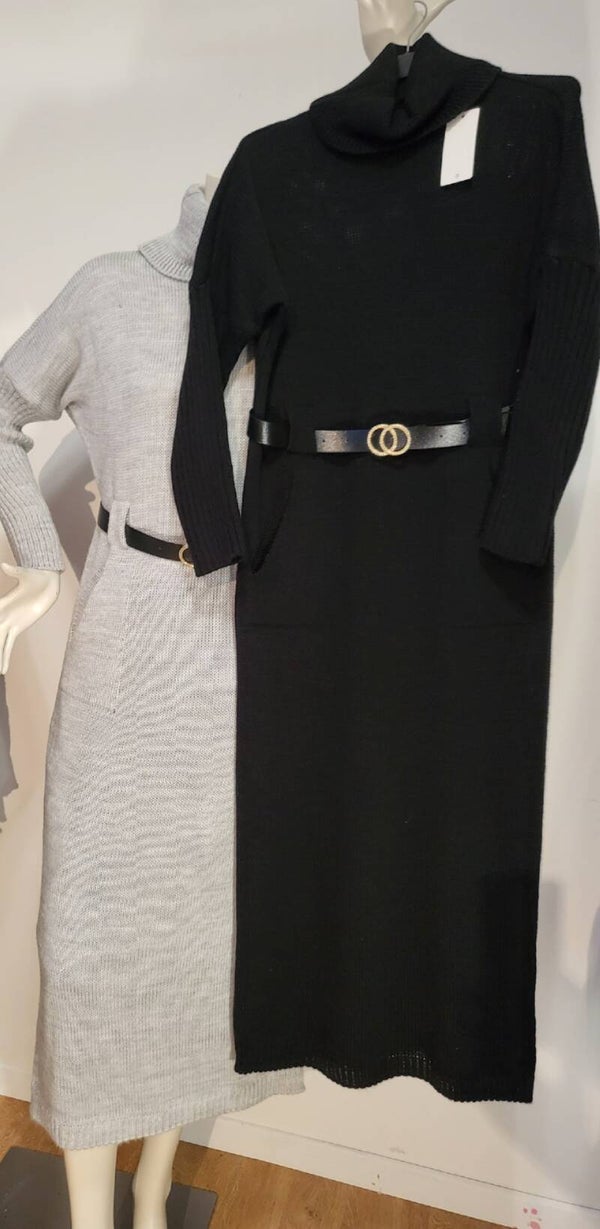 Strickkleid schwarz, Gr. 38 - 44, 1x verfügbar