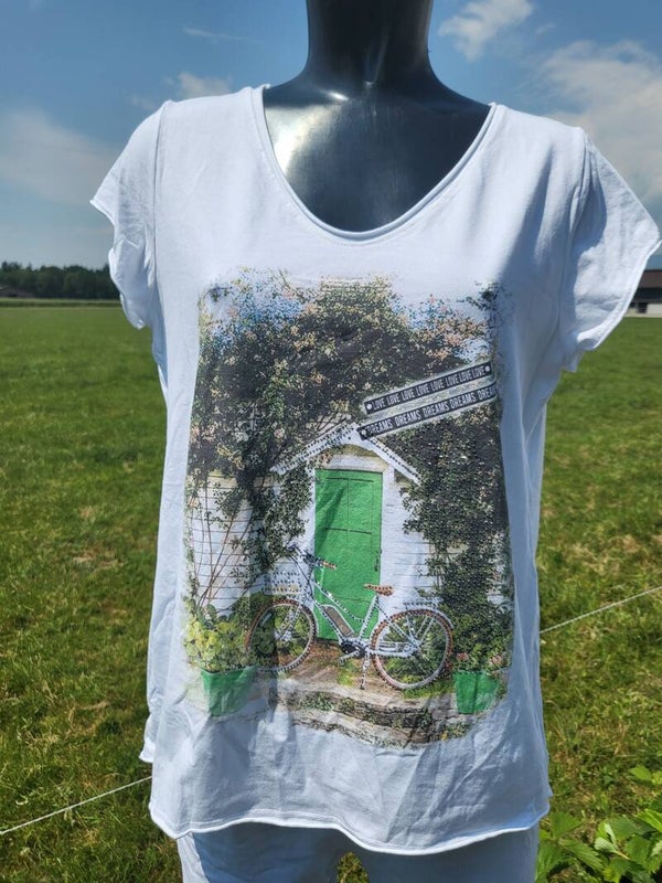 Tshirt "Fahrrad" grün, Gr. 36/38, 1x verfügbar