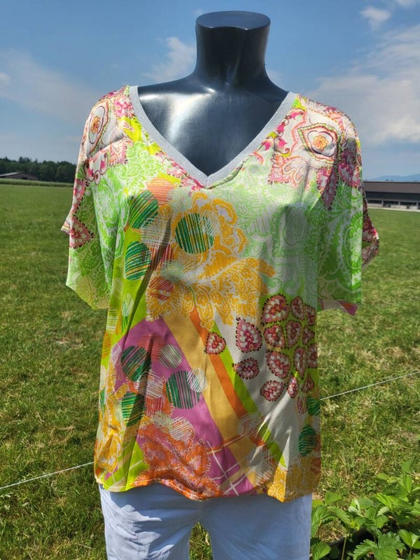 Tshirt floral gelb/grün, Gr. 38 - 42, 1x verfügbar