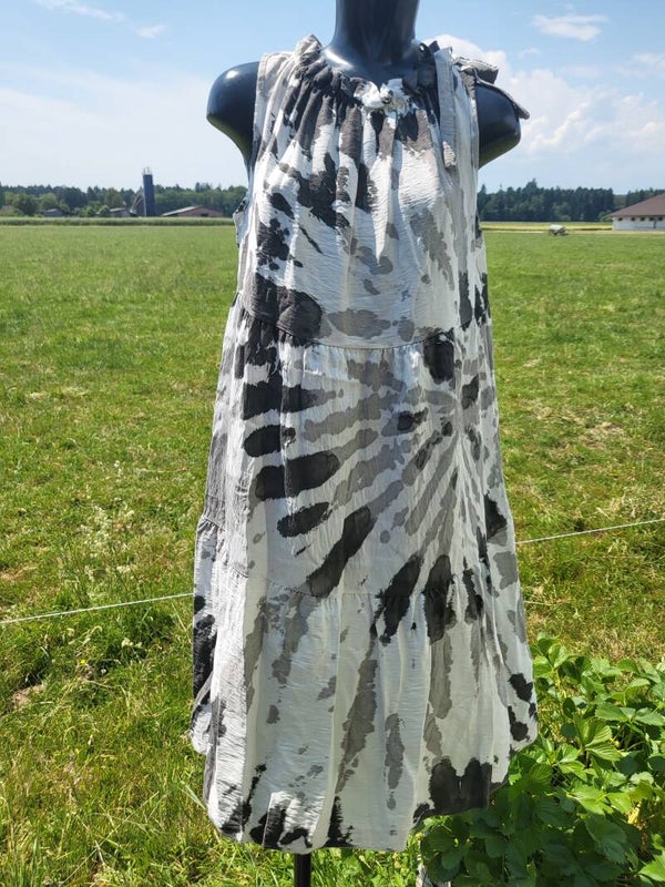 Batikkleid schwarz/grau, Gr.40 - 44, 1x verfügbar