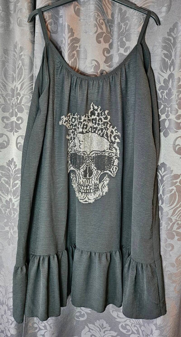 Sommerkleid schwarz "alte böse Frau", Gr. 40 - 42/44, 1x verfügbar