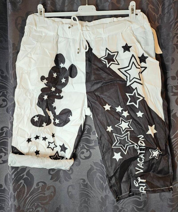 Stretchhose kurz "black & white", Gr. 44, 1x verfügbar